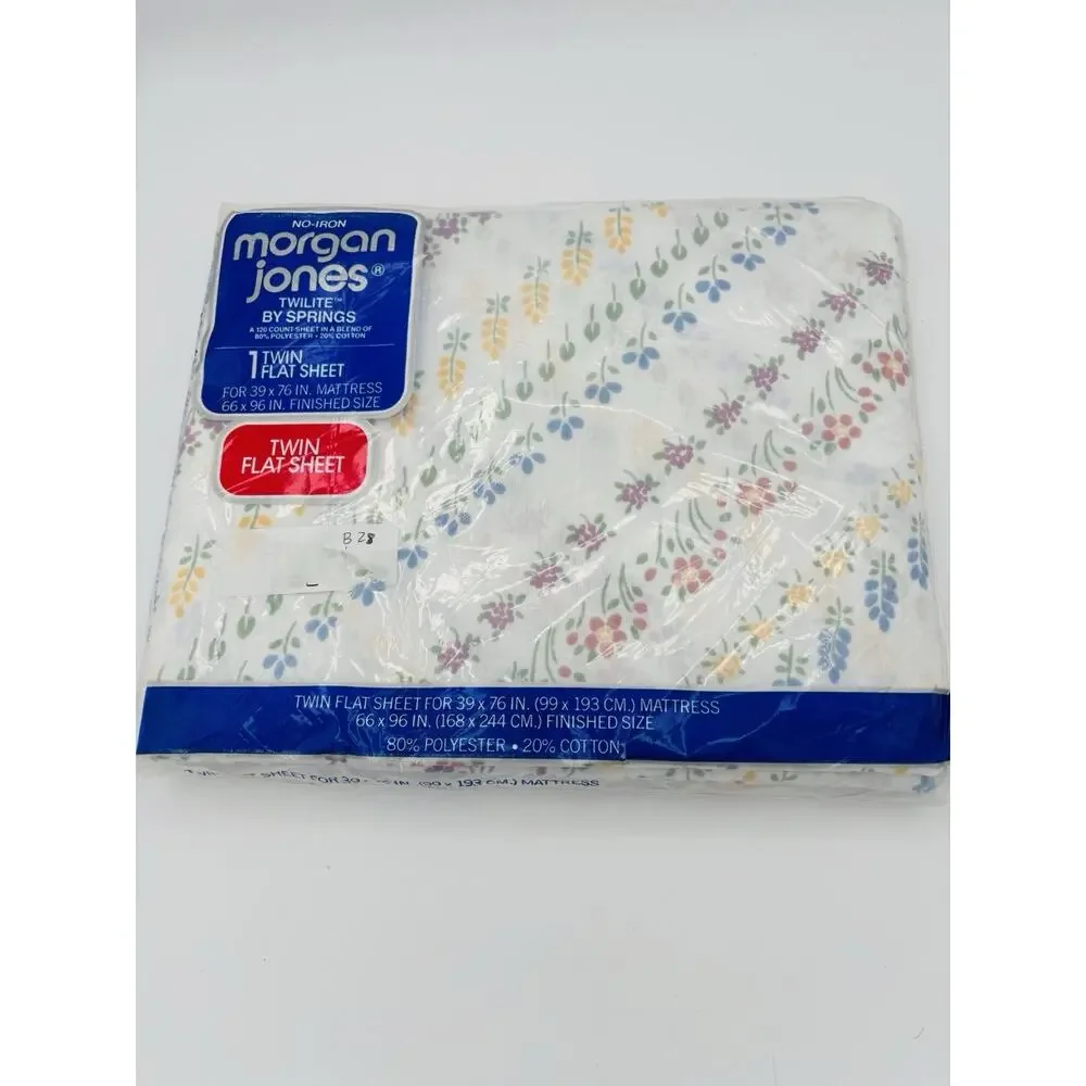 Morgan Jones Twilite By‎ Springs Vintage Twin Flat Sheet No-Iron